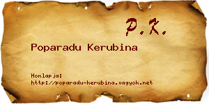 Poparadu Kerubina névjegykártya